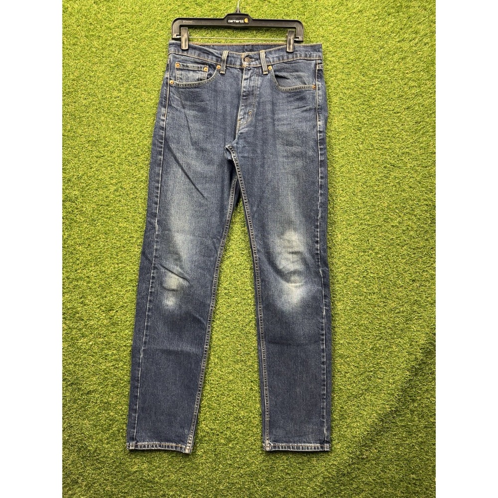 Levis 505 Jeans Mens 31x36 Blue Regular Fit Straight Leg Zip Fly Denim Classic